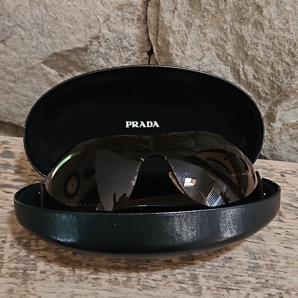 Prada wrap shield sunglasses